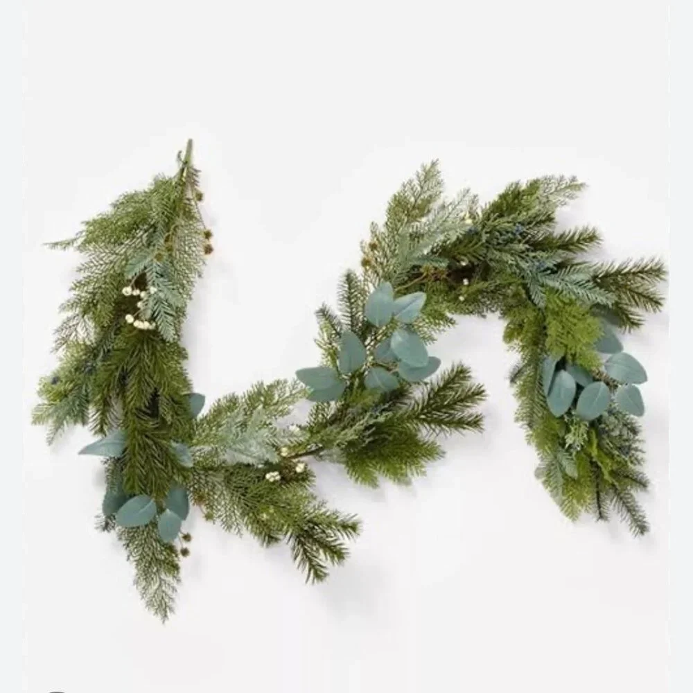 Threshold designed with Studio McGee‎ Mixed Green Holiday Artificial Garland